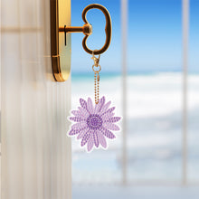 Load image into Gallery viewer, 10PCS Diamond Painting Keychains Flower Double Sided Rhinestone Painting Pendant
