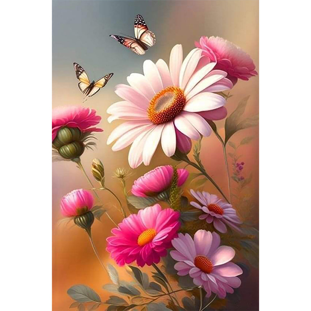 Diamond Painting - Full Round - Landscape and flowers (40*60CM)
