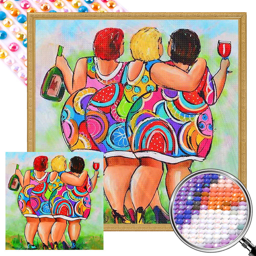 AB Diamond Painting - Full Round - fat lady (40*40CM)