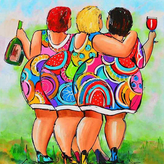 AB Diamond Painting - Full Round - fat lady (40*40CM)