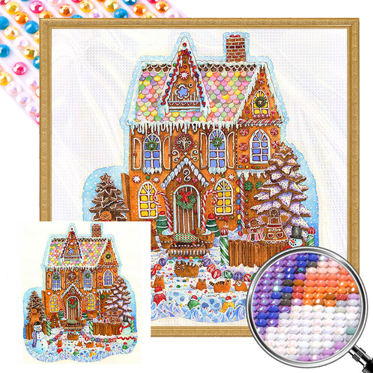 AB Diamond Painting - Full Round - Christmas Cookie House (40*40CM)