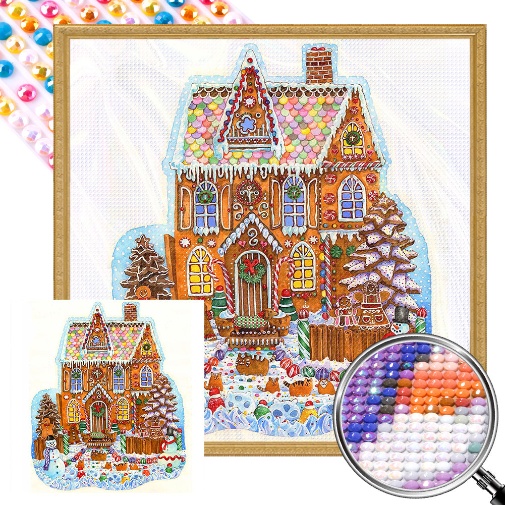 AB Diamond Painting - Full Round - Christmas Cookie House (40*40CM)
