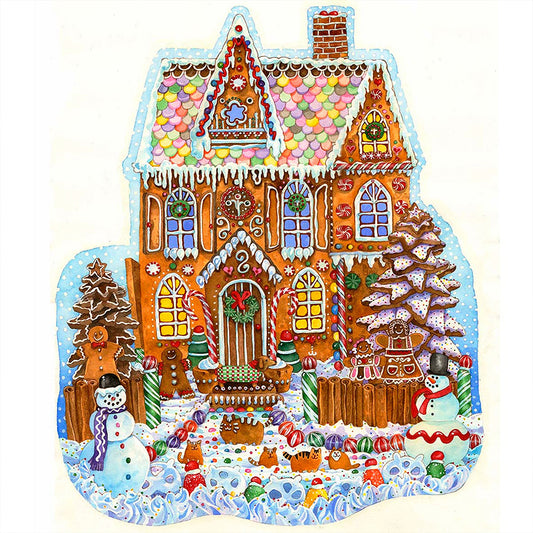 AB Diamond Painting - Full Round - Christmas Cookie House (40*40CM)