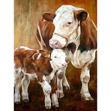 Load image into Gallery viewer, AB Diamond Painting - Full Round - cowshed cows (30*40CM)
