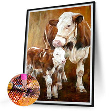 Load image into Gallery viewer, AB Diamond Painting - Full Round - cowshed cows (30*40CM)
