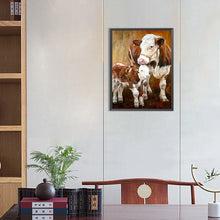 Load image into Gallery viewer, AB Diamond Painting - Full Round - cowshed cows (30*40CM)
