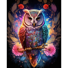 Load image into Gallery viewer, AB Diamond Painting - Full Round - owl on branch (40*50CM)
