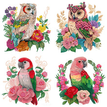 Load image into Gallery viewer, 4pcs Diamond Painting Set - parrot and owl (30*30CM)
