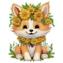 Load image into Gallery viewer, Diamond Painting - Partial Special Shaped - sunflower fox (30*40CM)
