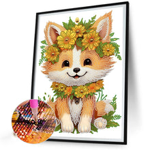 Load image into Gallery viewer, Diamond Painting - Partial Special Shaped - sunflower fox (30*40CM)
