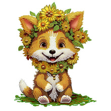 Load image into Gallery viewer, Diamond Painting - Partial Special Shaped - sunflower fox (30*40CM)
