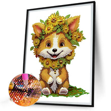 Load image into Gallery viewer, Diamond Painting - Partial Special Shaped - sunflower fox (30*40CM)
