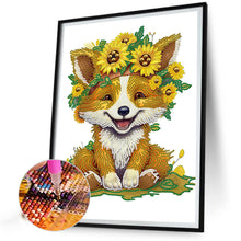 Load image into Gallery viewer, Diamond Painting - Partial Special Shaped - sunflower fox (30*40CM)
