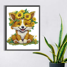 Load image into Gallery viewer, Diamond Painting - Partial Special Shaped - sunflower fox (30*40CM)
