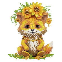 Load image into Gallery viewer, Diamond Painting - Partial Special Shaped - sunflower fox (30*40CM)
