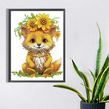 Load image into Gallery viewer, Diamond Painting - Partial Special Shaped - sunflower fox (30*40CM)
