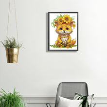 Load image into Gallery viewer, Diamond Painting - Partial Special Shaped - sunflower fox (30*40CM)
