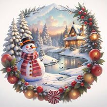 Load image into Gallery viewer, Diamond Painting - Full Round - Snow scene outside the house (40*40CM)

