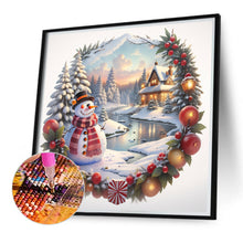 Load image into Gallery viewer, Diamond Painting - Full Round - Snow scene outside the house (40*40CM)
