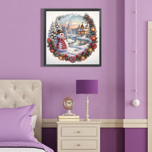 Load image into Gallery viewer, Diamond Painting - Full Round - Snow scene outside the house (40*40CM)

