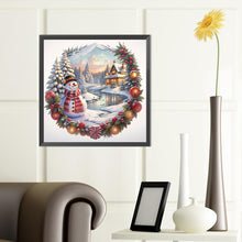 Load image into Gallery viewer, Diamond Painting - Full Round - Snow scene outside the house (40*40CM)

