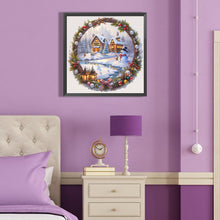 Load image into Gallery viewer, Diamond Painting - Full Round - Snow scene outside the house (40*40CM)
