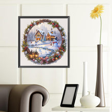 Load image into Gallery viewer, Diamond Painting - Full Round - Snow scene outside the house (40*40CM)
