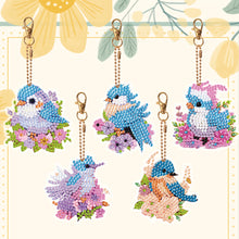 Load image into Gallery viewer, 5PCS Diamond Painting Keychain Double Sided Rhinestone Painting Keychain Pendant
