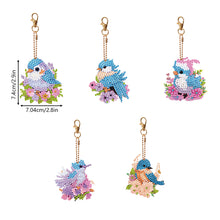 Load image into Gallery viewer, 5PCS Diamond Painting Keychain Double Sided Rhinestone Painting Keychain Pendant
