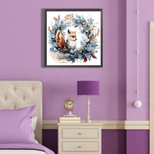 Load image into Gallery viewer, Diamond Painting - Full Round - animals in wreath (40*40CM)
