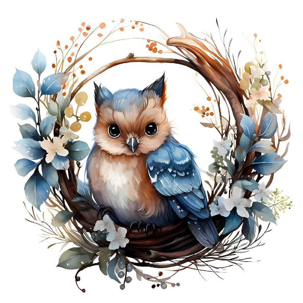 Diamond Painting - Full Round - animals in wreath (40*40CM)