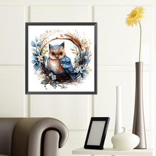 Load image into Gallery viewer, Diamond Painting - Full Round - animals in wreath (40*40CM)

