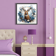 Load image into Gallery viewer, Diamond Painting - Full Round - animals in wreath (40*40CM)
