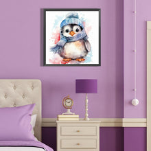 Load image into Gallery viewer, Diamond Painting - Full Round - Watercolor painted penguin (40*40CM)
