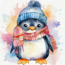 Load image into Gallery viewer, Diamond Painting - Full Round - Watercolor painted penguin (40*40CM)
