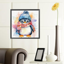 Load image into Gallery viewer, Diamond Painting - Full Round - Watercolor painted penguin (40*40CM)

