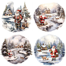 Load image into Gallery viewer, 4pcs Diamond Painting Set - snow santa claus (30*30CM)
