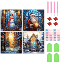 Load image into Gallery viewer, 4pcs Diamond Painting Set - Christmas atmosphere (30*30CM)
