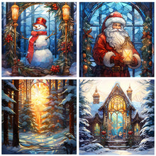Load image into Gallery viewer, 4pcs Diamond Painting Set - Christmas atmosphere (30*30CM)
