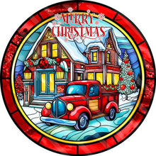 Load image into Gallery viewer, 4pcs Diamond Painting Set - Christmas cottage glass painting (30*30CM)
