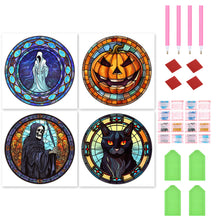 Load image into Gallery viewer, 4pcs Diamond Painting Set - halloween atmosphere (30*30CM)
