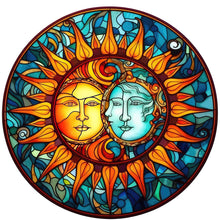 Load image into Gallery viewer, 4pcs Diamond Painting Set - sun and moon glass painting (30*30CM)
