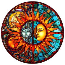 Load image into Gallery viewer, 4pcs Diamond Painting Set - sun and moon glass painting (30*30CM)
