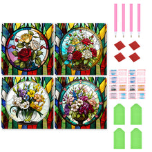 Load image into Gallery viewer, 4pcs Diamond Painting Set - Classical vase glass painting (30*30CM)
