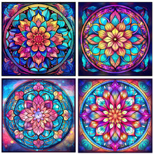 Load image into Gallery viewer, 4pcs Diamond Painting Set - mandala glass painting (30*30CM)
