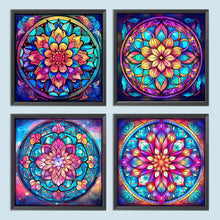 Load image into Gallery viewer, 4pcs Diamond Painting Set - mandala glass painting (30*30CM)
