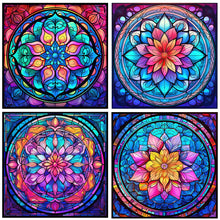 Load image into Gallery viewer, 4pcs Diamond Painting Set - mandala glass painting (30*30CM)
