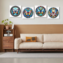 Load image into Gallery viewer, 4pcs Diamond Painting Set - butterfly glass art (30*30CM)
