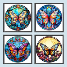 Load image into Gallery viewer, 4pcs Diamond Painting Set - butterfly glass painting (30*30CM)

