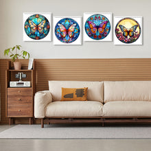 Load image into Gallery viewer, 4pcs Diamond Painting Set - butterfly glass painting (30*30CM)
